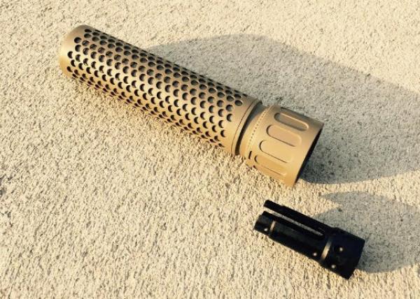 T AABB 556 QDC CQB Airsoft Suppressor QD Function (DE/Long)